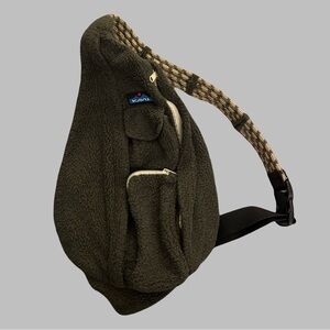 KAVU Rope Fleece Sling Bag in Driftwood